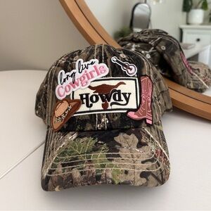 Custom made mossy oak camo hat